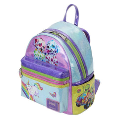 Loungefly Lisa Frank Color Block Double Strap Shoulder Mini Backpack