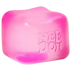 Schylling NeeDoh Nice Cube -Sensory Squeeze Toy with Super Solid Squish - 2.25" Cube(PINK)