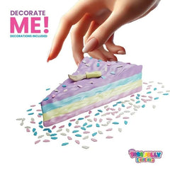 Taba Jelly Squishies Rainbow Cake - FuFu Squeeze Stress Relief Toy for Kids & Adults - Stretchy & Sticky Fun Sensory Play with Custom Decorations - Relaxing Fidget Toy for Anxiety Relief