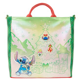 Loungefly Disney Lilo and Stitch Holiday Tote Bag