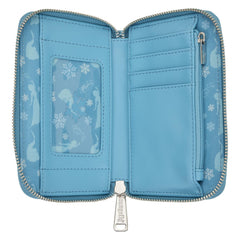 Loungefly Frozen Princess Elsa Glitter Sequin Zip Around Wallet