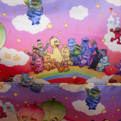 Loungefly Care Bears and Sesame Street Faux Denim Mini Backpack