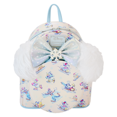 LOUNGEFLY Mickey & Friends Winter Wonderland Mini Backpack With Ear Headband