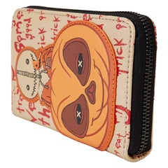 Loungefly Trick 'r Treat Sam Pumpkin Zip Around Wallet