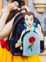 Loungefly Beauty and the Beast Belle Enchanted Rose Toyz Mini Backpack