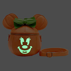 Loungefly Minnie Mouse Glow in the Dark Pumpkin Crossbody Bag