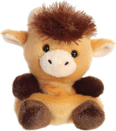Aurora® Adorable Palm Pals™ Hubert Highland Cow™ Stuffed Animal - Pocket-Sized Play - Collectable Fun - Brown 5 Inches