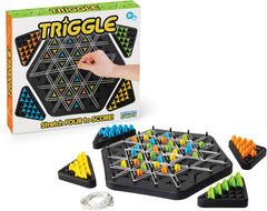 Triggle Triangle Chess Board Game - Board Games for Family Night - Strategic Game Play - Multi-Player Board Games - Builds Hand & Eye Coordination - Preschool Toys, Ages 8+