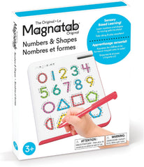 Magnatab Numbers Drawing - Sensory Toys, Magnetic Drawing Tool, Toddler Writing Practice, Sensory Play, Fidget Toys, Stylus Included, Travel-Friendly, Ages 3+