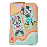 Loungefly Disney Mickey and Minnie Beach Fun Zip Around Wallet