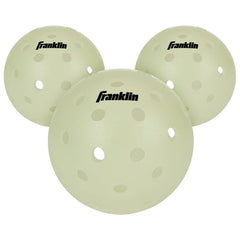 Franklin Sports X-40 Glow in the Dark Night Pickleballs - 3 Pack - Green