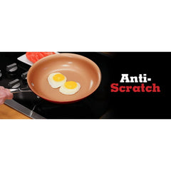 FRY PAN RED COPPER 12" (Pack of 1)