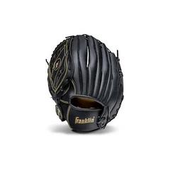 Franklin Sports Baseball and Softball Glove - Field Master - Baseball and Softball Mitt - Adult and Youth Glove - Right Hand Throw - 11" - Black/Gold