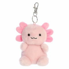 Aurora® Adorable Palm Pals™ Ax Axolotl™ Clip-On- Fun Collectible Plush for Kids and Adult Collectors - Perfect for Backpacks and Birthday Gifts - Pink 4 Inches
