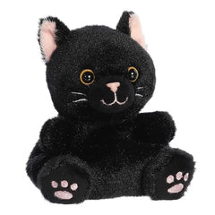 Aurora® Adorable Palm Pals™ Twilight Black Cat™ Stuffed Animal - Fun Collectible Plush for Kids and Adult Collectors - Perfect for Decorating Rooms and Birthday Gifts - 4.5 Inches