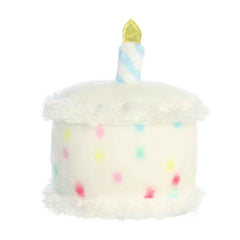 Aurora® Adorable Palm Pals™ Happy B'Day Cake Stuffed Animal - Fun Collectible Plush for Kids and Adult Collectors - Perfect for Decorating Rooms and Birthday Gifts - White 5.5 Inches