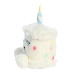 Aurora® Adorable Palm Pals™ Happy B'Day Cake Stuffed Animal - Fun Collectible Plush for Kids and Adult Collectors - Perfect for Decorating Rooms and Birthday Gifts - White 5.5 Inches