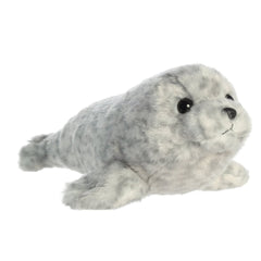 Aurora® Adorable Mini Flopsie™ Harbor Seal Stuffed Animal - Mini Companions Ready for Playful Adventures - for Kids All Ages, Toddlers, Adults, and Families - Gray 8 Inches