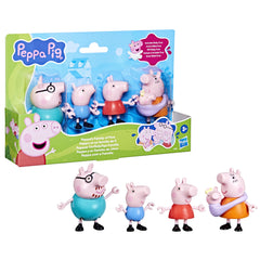 PEPPA PIG Peppa's Family of Five with Baby Evie, Poseable Figures Hold Hands, Preschool Toy Ages 3+