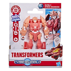 Transformers CYBERWORLD Elita-1 Cyber Changers 4-Inch Action Figure, Robot Toys Ages 6+