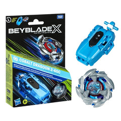 Beyblade X Cobalt Dragoon 2-60C Deluxe Left-Spin String Launcher Set with Attack Type Top