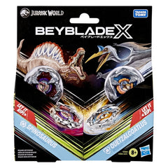 Beyblade X Jurassic World Collab Spinosaurus vs. Quetzalcoatlus Multipack Set, 2 launchers, Ages 8+