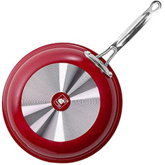 Red Copper 10in Fry Pan, Ceramic Non-Stick Skillet, Scratch Resistant