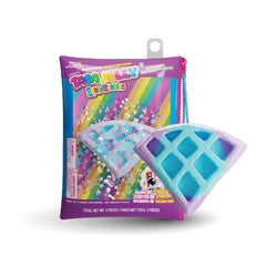 Taba Jelly Squishies Sparkle Waffle - FuFu Squeeze Stress Relief Toy - Stretchy & Sticky Fun Sensory Play with Custom Decorations - Relaxing Fidget Toy for Anxiety Relief