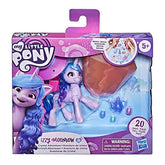 My Little Pony: A New Generation Movie Crystal Adventure Izzy Moonbow - 3-Inch Purple Pony Toy,Friendship Bracelet