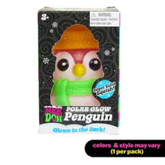Schylling NeeDoh Squishmas Polar Glow Penguin - Random Color 1 pack
