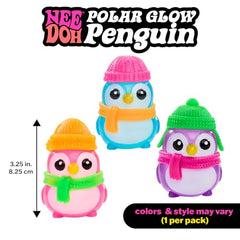 Schylling NeeDoh Squishmas Polar Glow Penguin - Random Color 1 pack