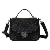 Loungefly Disney Mickey & Minnie Spiderwebs and Bats Crossbody Bag
