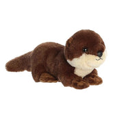 Aurora® Adorable Mini Flopsie™ River Otter Pup Stuffed Animal - Playful Ease - Timeless Companions - Brown 8 Inches