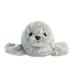 Aurora® Adorable Mini Flopsie™ Harbor Seal Stuffed Animal - Mini Companions Ready for Playful Adventures - for Kids All Ages, Toddlers, Adults, and Families - Gray 8 Inches