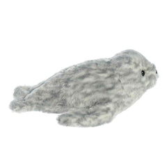 Aurora® Adorable Mini Flopsie™ Harbor Seal Stuffed Animal - Mini Companions Ready for Playful Adventures - for Kids All Ages, Toddlers, Adults, and Families - Gray 8 Inches