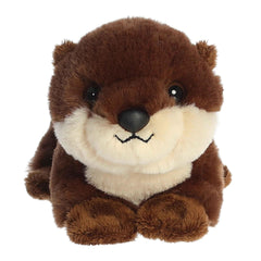 Aurora® Adorable Mini Flopsie™ River Otter Pup Stuffed Animal - Playful Ease - Timeless Companions - Brown 8 Inches