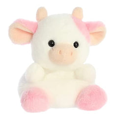 Aurora® Adorable Palm Pals™ Belle Strawberry Cow™ Stuffed Animal - Fun Collectible Plush for Kids and Adult Collectors - Perfect for Decorating Rooms and Birthday Gifts - Pink 6 Inches
