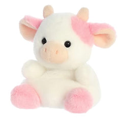 Aurora® Adorable Palm Pals™ Belle Strawberry Cow™ Stuffed Animal - Fun Collectible Plush for Kids and Adult Collectors - Perfect for Decorating Rooms and Birthday Gifts - Pink 6 Inches