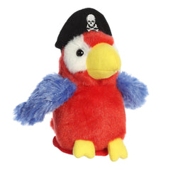 Aurora® Adorable Shoulderkins™ Swashbuckler Parrot™ Stuffed Animal - Fun Buddy that Can Go Everywhere with You - Perfect for Kids 3+ Years and Costumes - Red 4 Inches