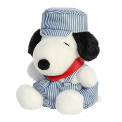 Aurora Peanuts Palm Pals 6" Train Engineer Snoopy Adorable Plush