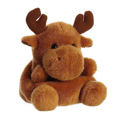 Aurora® Adorable Palm Pals™ Cinnamon Moose™ Stuffed Animal - Fun Collectible Plush for Kids and Adult Collectors - Perfect for Decorating Rooms and Birthday Gifts - Brown 4.5 Inches