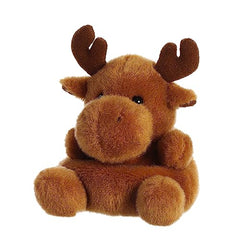 Aurora® Adorable Palm Pals™ Cinnamon Moose™ Stuffed Animal - Fun Collectible Plush for Kids and Adult Collectors - Perfect for Decorating Rooms and Birthday Gifts - Brown 4.5 Inches