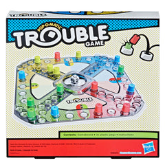 Hasbro Gaming Trouble Board Game with Pop-O-Matic Die Roller, 2-4 Players, Ages 5+