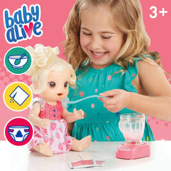 Baby Alive Magical Mixer Baby Doll Strawberry Shake with Blender Accessories
