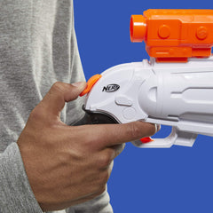 Nerf Fortnite SR Blaster, 4-Dart Hammer Action, with Scope and 8 Official Nerf Elite Darts