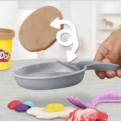 Play-Doh Kitchen Creations Flip 'n Pancakes Set with 14 Accessories & 8 Cans, Ages 3+