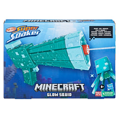 Nerf Super Soaker Minecraft Glow Squid Water Blaster, Minecraft Dungeons Squid Mob Design
