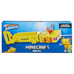 Nerf Super Soaker Minecraft Axolotl Water Blaster, Minecraft Axolotl Mob Design, Outdoor Water Toy