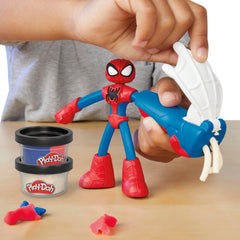 Play-Doh Marvel Spider-Man Thwip Squisher Set with Bendy Action Figure, Imagination Ages 4+