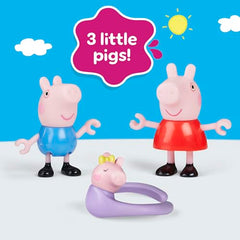 PEPPA PIG Peppa's Family of Five with Baby Evie, Poseable Figures Hold Hands, Preschool Toy Ages 3+